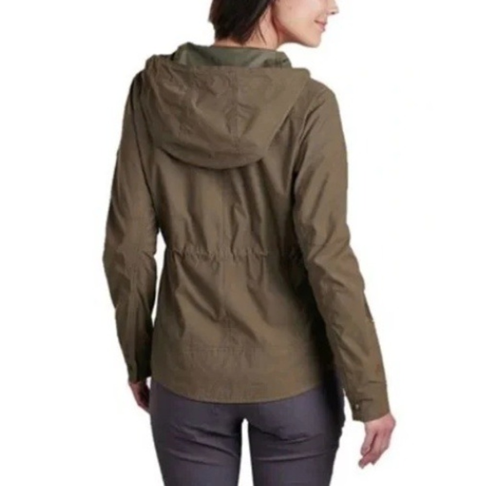 KUHL Stryka Jacket Women Size M Green Brown Hooded Full Zip Gorpcore Utility - Picture 2 of 9